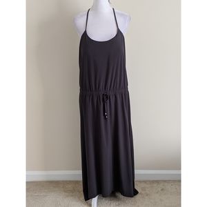 Athleta Ariel Novella Black Hi Low Maxi Dress 12